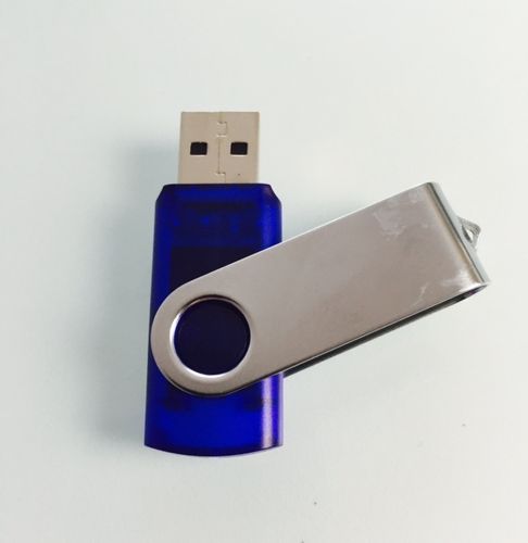 2GB USB Flash Drive Swivel  (Navy-Blau transparent)