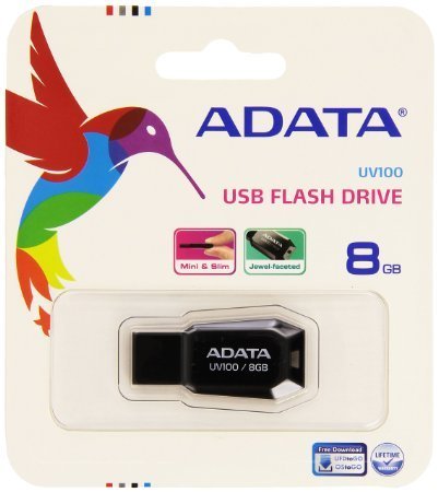 ADATA 8GB UV100 DashDrive USB 2.0 Stick schwarz