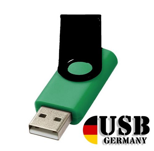 8GB USB Flash Drive Swivel DarkGrün Schwarz